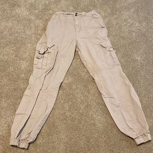 Garage high rise tan cargo pants